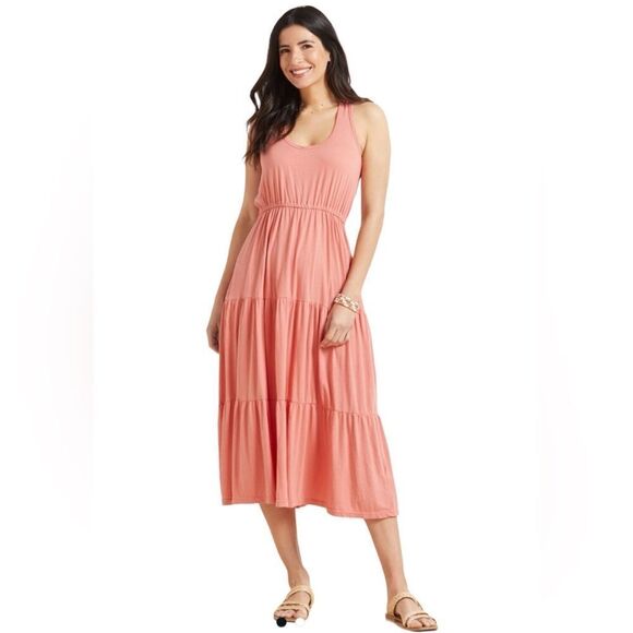 Sundry X Evereve Malibu Tiered Midi Dress - Picture 1 of 10